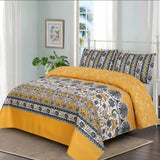 Crystal Cotton 3pc Bedsheet - Yellow Dunes