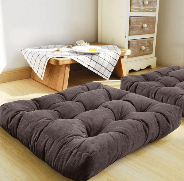 Velvet Square Floor Cushions - Pack of 2