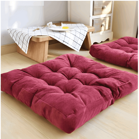 Velvet Square Floor Cushions - Pack of 2