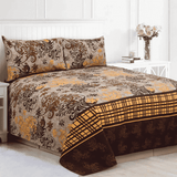 Crystal Cotton 3pc Bedsheet - Woody