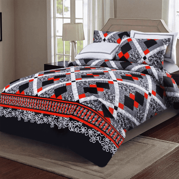 Crystal Cotton 3pc Bedsheet - Black Box