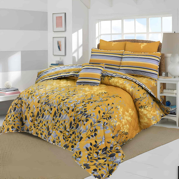 7pc Cotton Comforter Set - Golden Tree