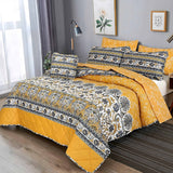 7pc Cotton Comforter Set - Yellow Dunes