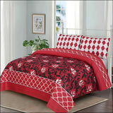 Cotton Satin 3pc Bedsheet - Red Lava