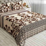 Crystal Cotton 3pc Bedsheet - Almond Cotton Tree