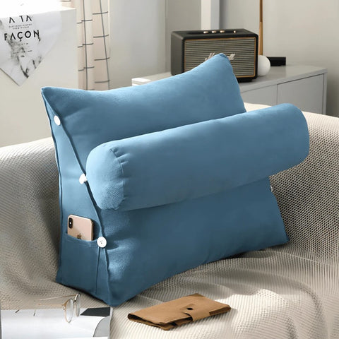 Velvet Triangle backrest Pillow