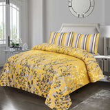 Cotton Satin 3pc Bedsheet - Golden Tree