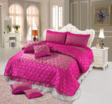 8pc Quilt Bed Set - Rose