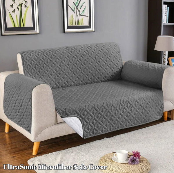 Quilted Sofa Cover - Gray