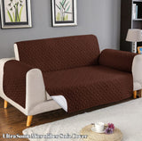 Quilted Sofa Cover - Brown