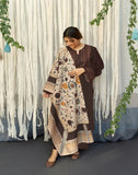 Dhanak 3pc with Pashmina Shawl Unstiched